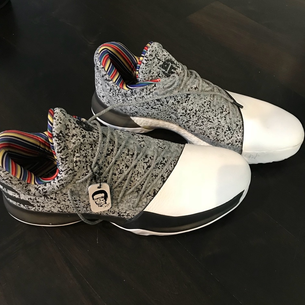 🆕 Adidas Harden Vol. 1 Arthur Ashe BHM Sneakers - Picture 2 of 8